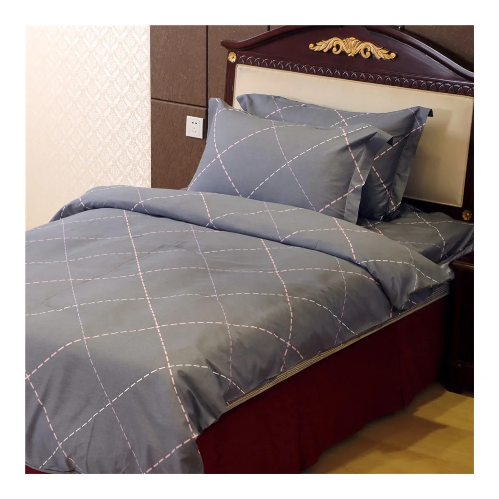 Kids Bedsheet Bad Sheet Cotton Bedding Set Bed Sheets Cotton Set For 4Pcs Grey Home Bedding Set