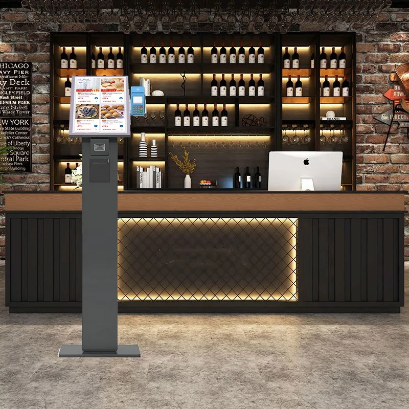 23.6 Inches Fast Food 21.5inch Self Ordering Information Touch Screen In Restaurant Checkout Counters Coffee Payment Kiosk