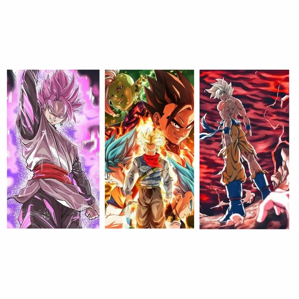 3D Lenticular  Three-dimensional Animation Cartoon Movie Character 3D Painting Dragon Ball Goku Three Changes Classic Poster