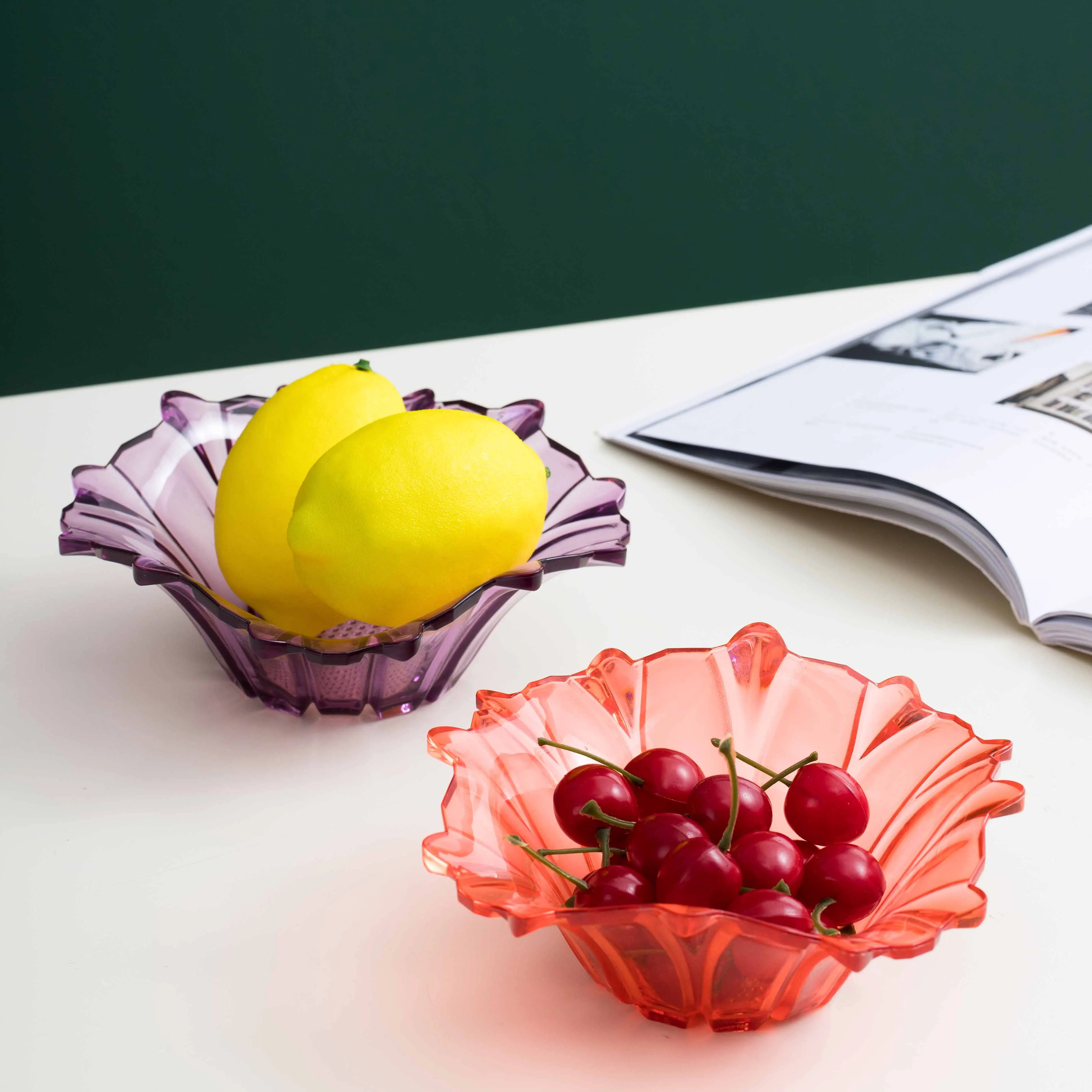 Factory wholesale high-quality OEM/ODM party decor dishes decorative plates Crystal sundry tray fruit