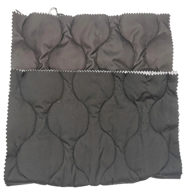 double face quilted  fabric waterproof  fabric  100%polyester winter jackets fabric