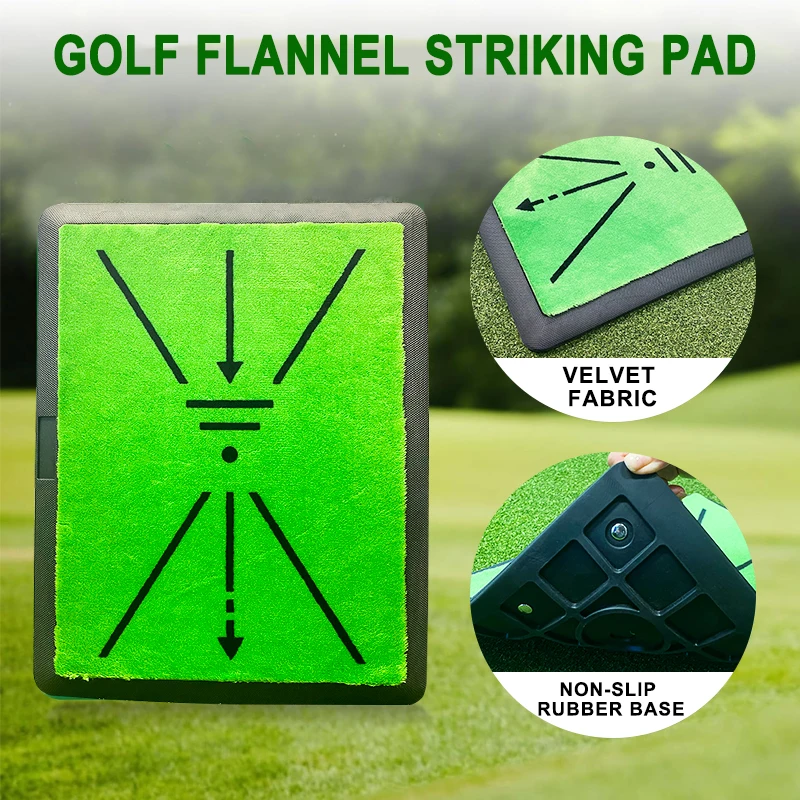Non-Slip Backing Golf Rubber Mat Mini Golf Portable Putting Practice Hitting Mat Velvet Golf Mats