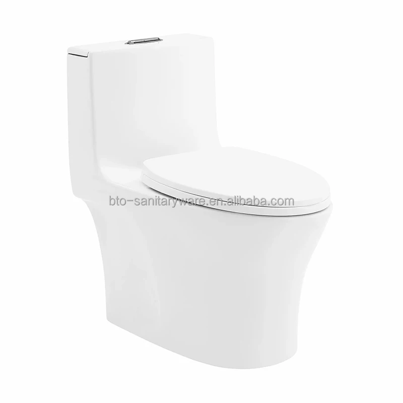 Advanced Chinese white floor installation sanitary ware with double flush siphon bathroom toilet one piece toilet ceramic toilet