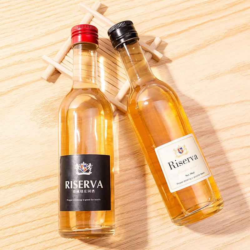 Custom Private Label Miniature 100ml Liquor Glass Bottle Alcohol Drink Bottles