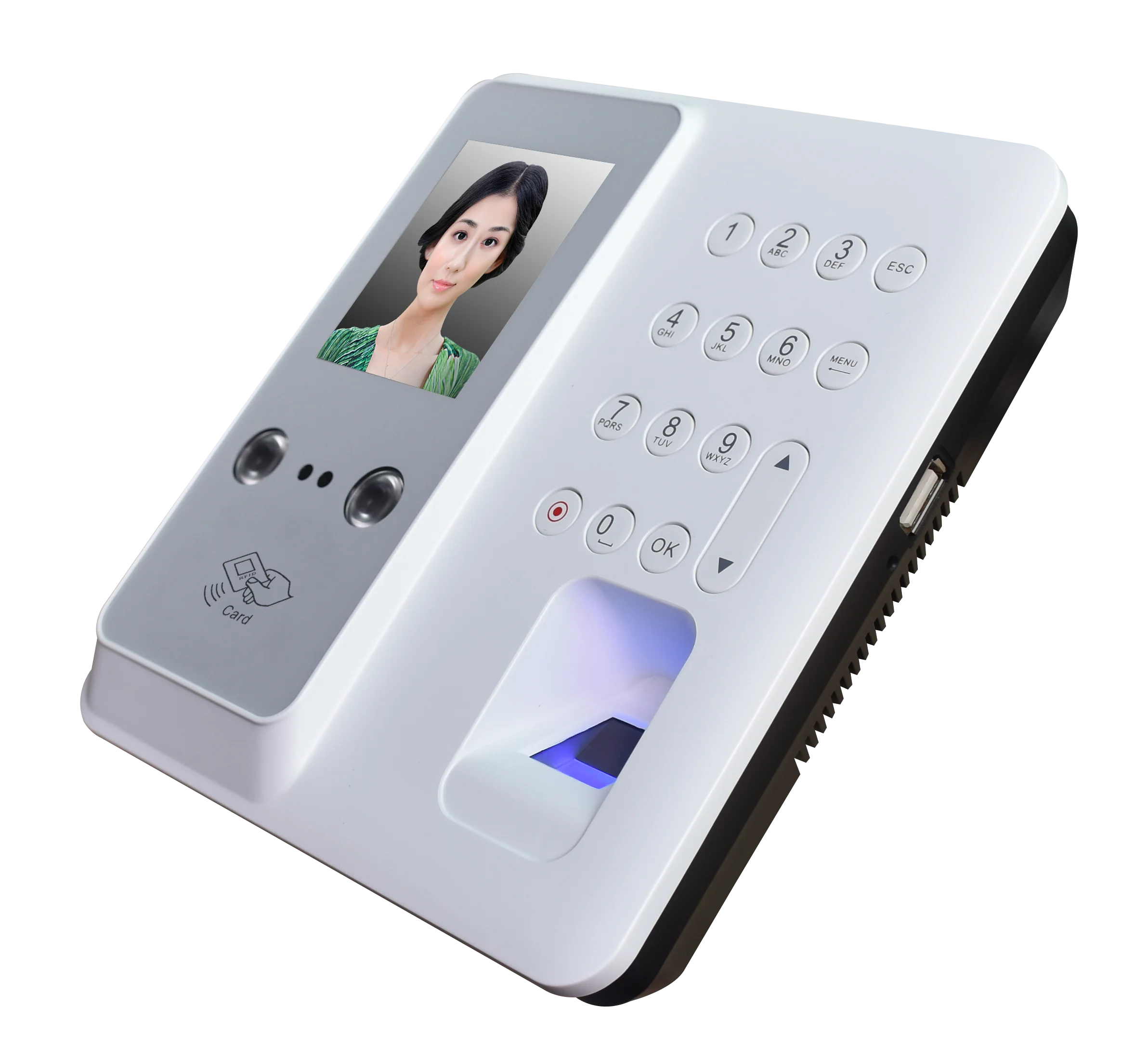 Access Controller Biometric Machine Face&Fingerprint Time Attendance Recording with RFID Card Reader