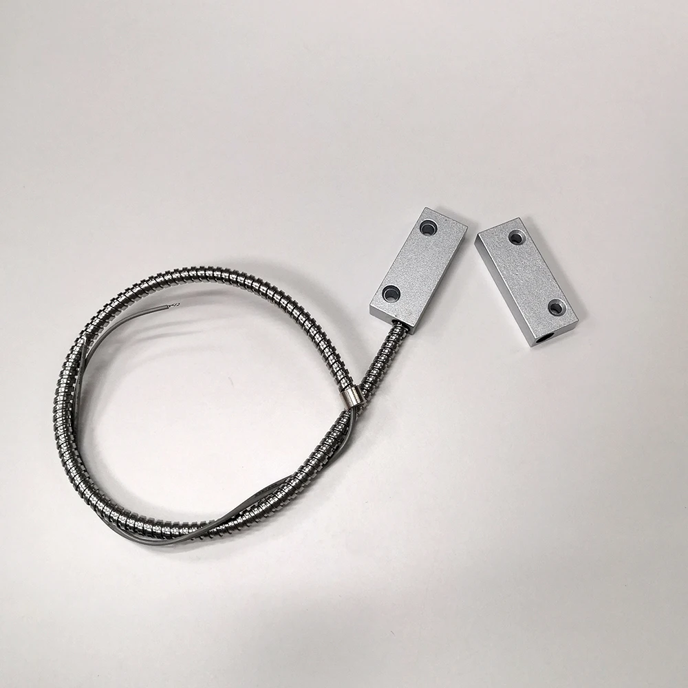 metal door magnetic contact with armored cable  used for alarm system MCS-52A