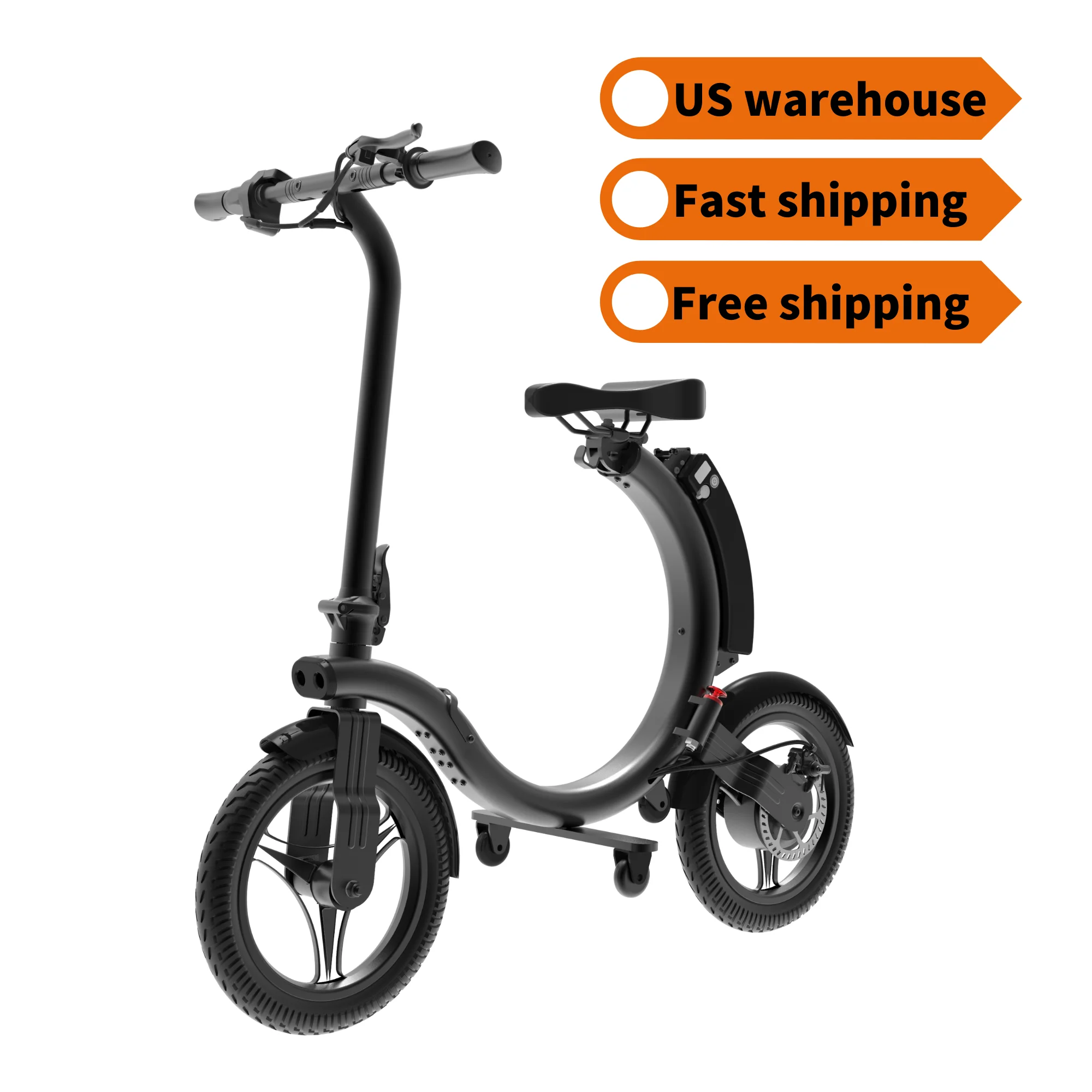 New Baxter fast foldable e bike 250w 5.2ah light weight aircraft grade aluminum 14inch fat tire new model electric bicycle