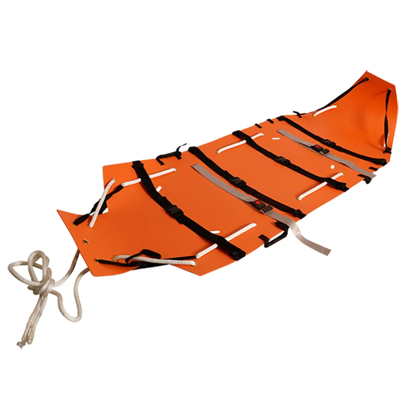 Factory Wholesale Portable Medical Outdoor Folding Stretcher Thickened Water Multi-Functional Rescue Roll Lifesaving Stretcher