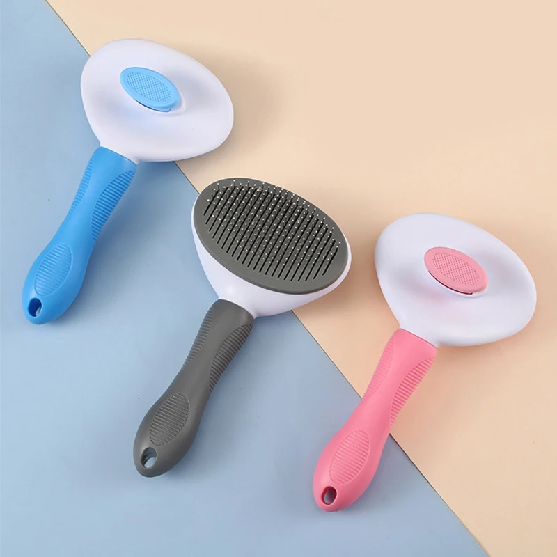 New self-cleaning one key automatic dog and cat lice hair removal pet mass brush comb