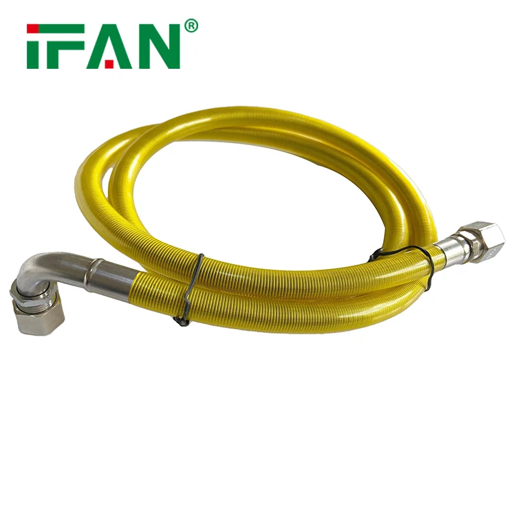 IFAN Gas Flex Line Connector Kit,Stainless Steel Corrugated  Hose with SafeGuard Coating for Tankless Water Heater