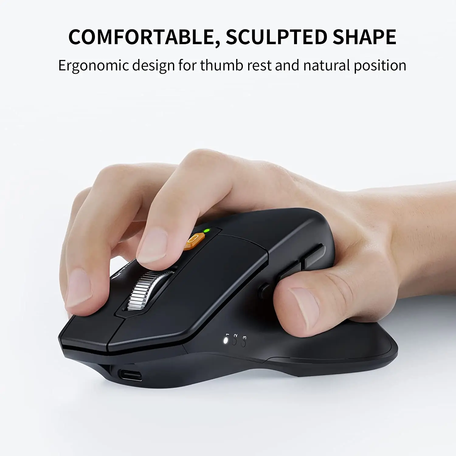 ProtoArc Wireless Mouse and Keyboard Combos Split Design Rechargeable BT Computer Keyboard Ergonomic Keyboard and Mouse