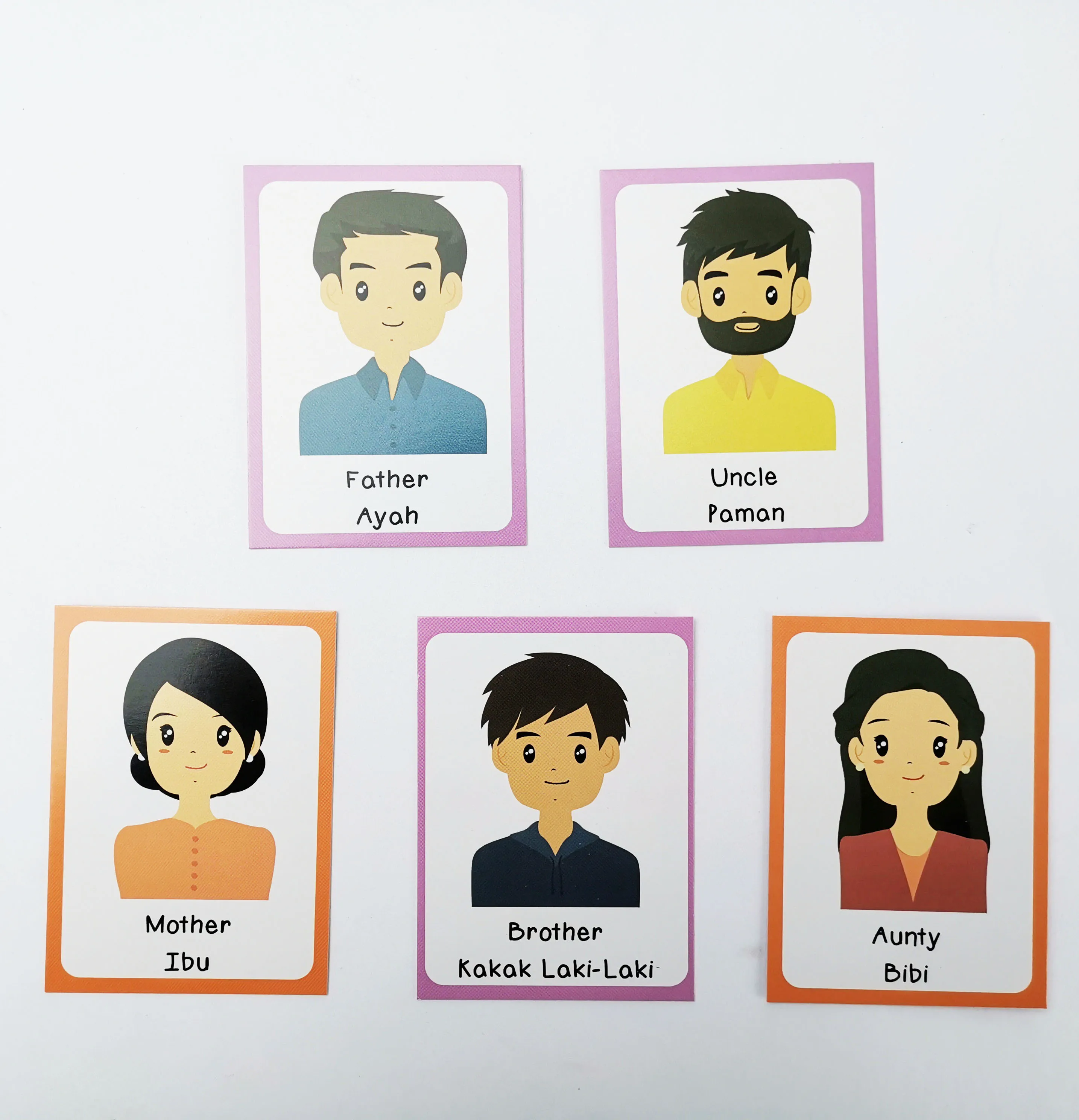 CPC custom eco friendly  double sided early educational learning idioms card toys