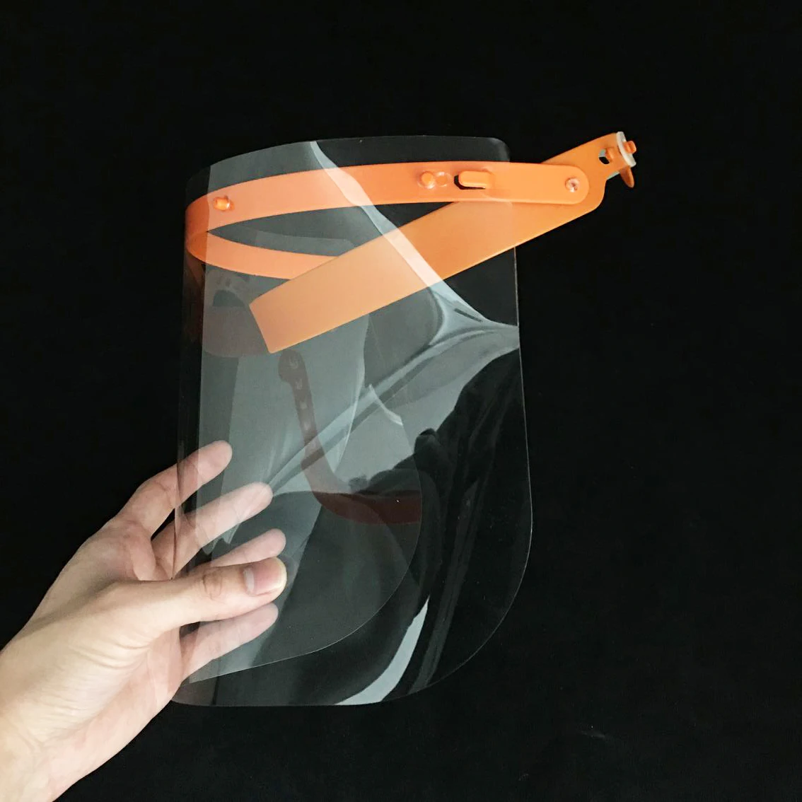 
Transparent Plastic Face Mask Face Shield with Plastic Handle 