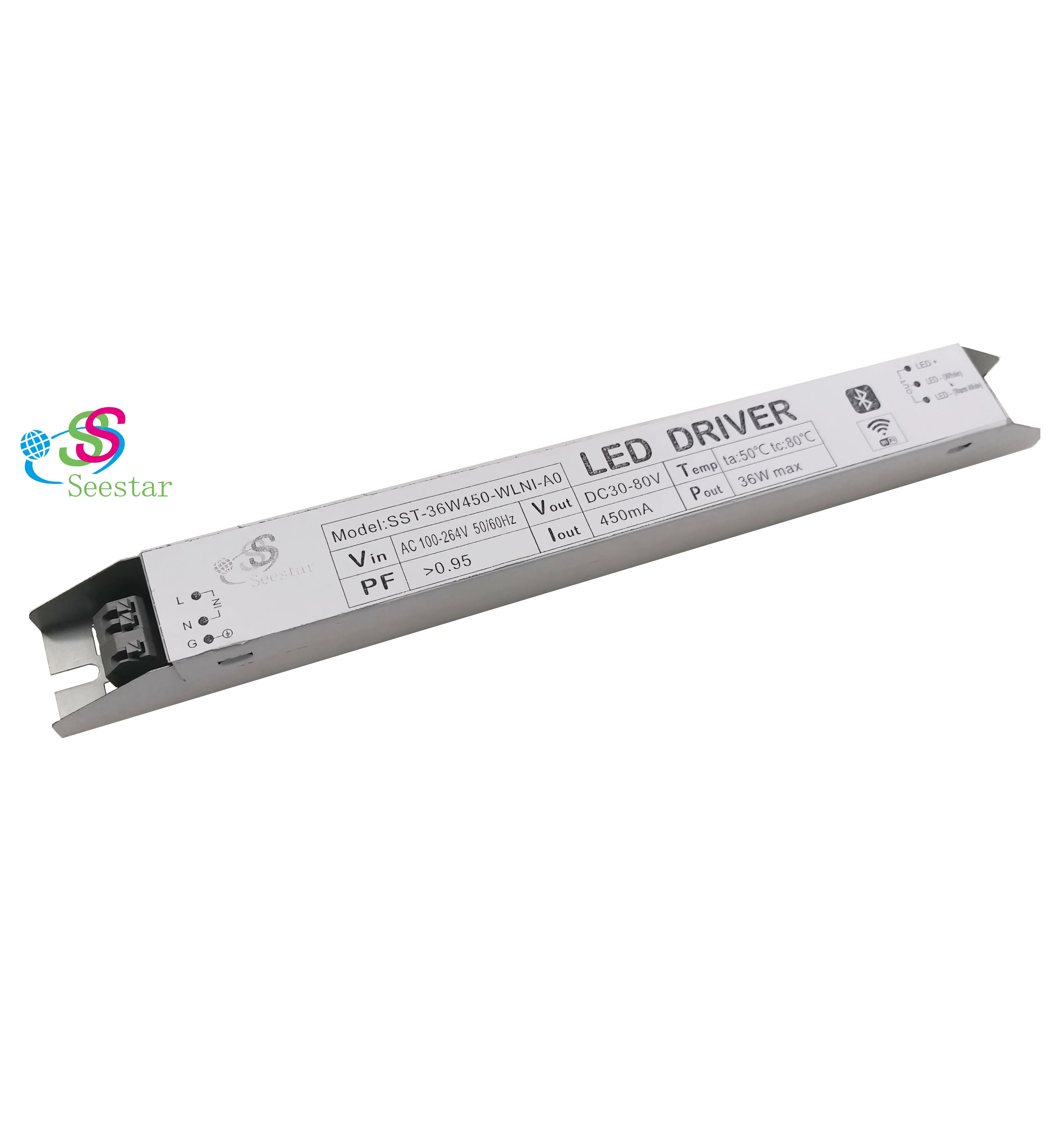 Seestar TUYA Wifi   36W 450 mA SST-36W450-WLNI-A0  AC 100-265V non  Isolated PF >0.95  led driver for the panel light