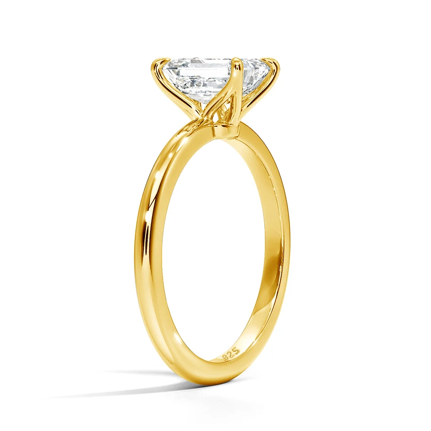 Classic 4 Claw Ring High Quality Woman 925 Sterling Silver 3 carat Emerald Diamonds Mossanite Engagement Ring