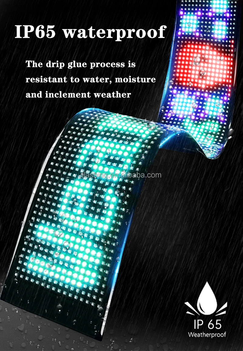 Newest EL Glow FlexLED With Remote Programmable Messages Scrolling LED Sign Display for Cars Digital Display