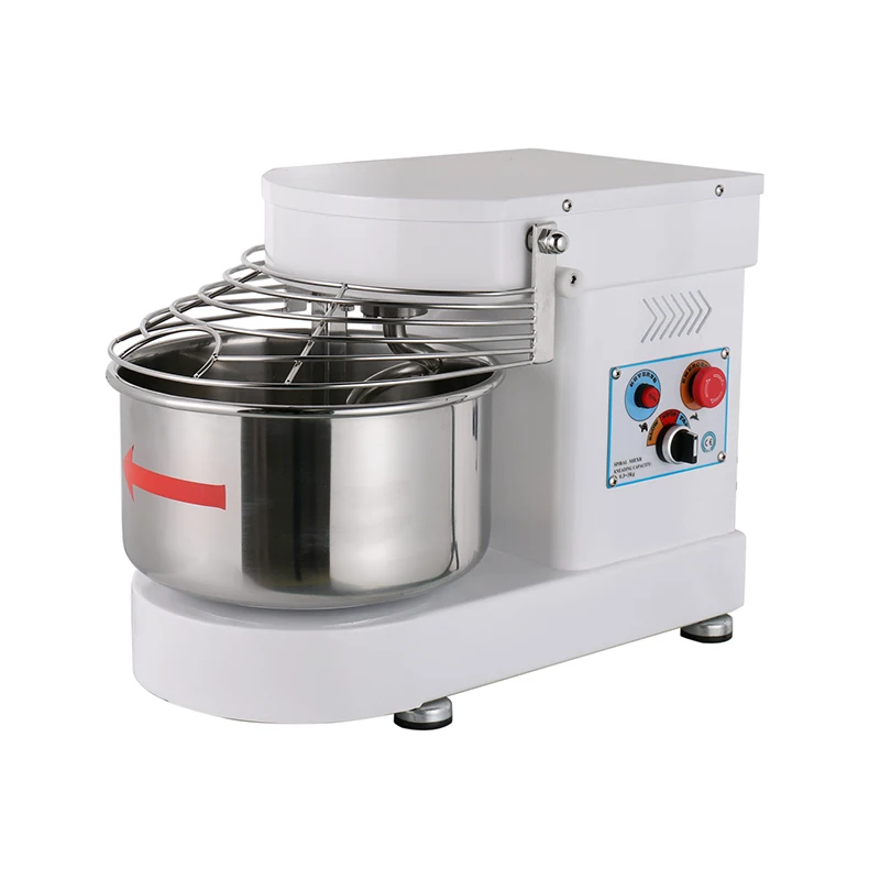 maquina para amasar harina stainless steel amasadora 3kg spiral dough mixer industrial dough mixer 7 liter kneading machine