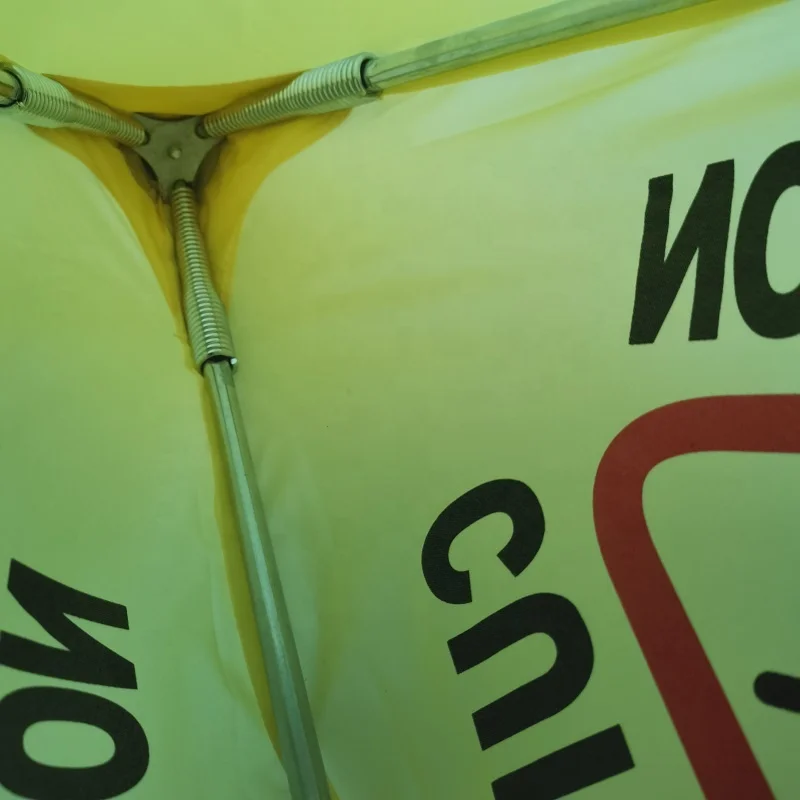 
Umbrella tri-pyramid nylon cloth pop up safety cone sign kids safety folding slow down signs for street 