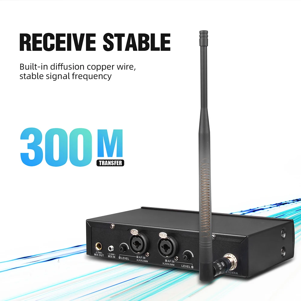 Дебра аудио ER-102 UHF беспроводные наушники вкладыши монитор системы с мониторингом типа для сцены студия звукозаписи
