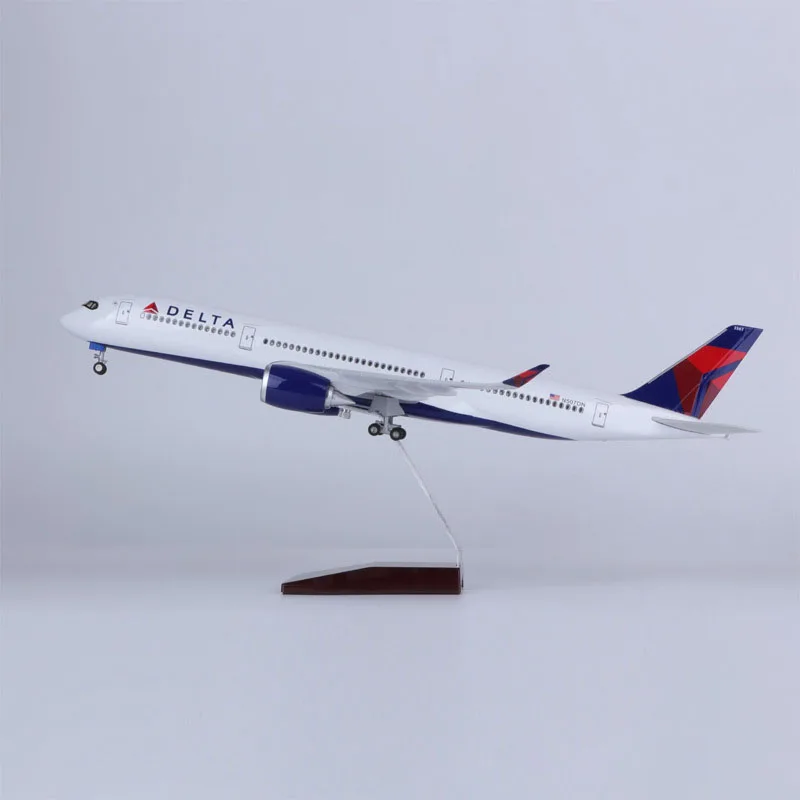 1:142 Scale 47CM Delta Air Lines Airbus A350 Aircraft Model Civil Aviation Passenger Aircraft Simulation Decoration Gift