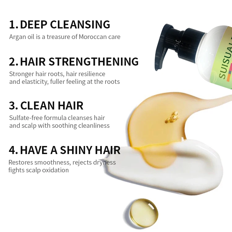 Wholesale Natural Moisturizing Damage Repaired Organic Hair Care Conditioner Argan Oil Shampoo Set