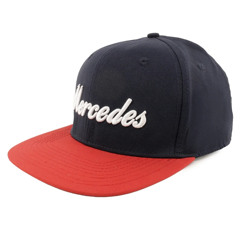 Supplier Customize Gorras Two Tone Cap 3D Embroidery Logo Structured Cotton Snapback Hat