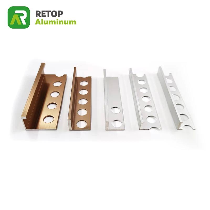 Customized Decoration Protection Edge L Shape Ceramic Tiles Aluminum Chrome Angel Trim