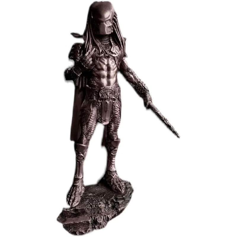Popular Action Figure Bronze Casting Alien Statues Armored Lost Predator Life Size Predator Series Sculpture For Sale
