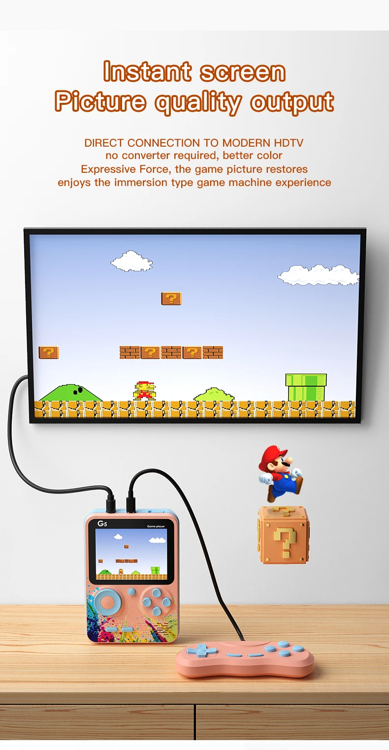 
Wholesale Kids Toys Retro Classic Handheld Game Player 500 in 1 Portable Video Game Consoles 