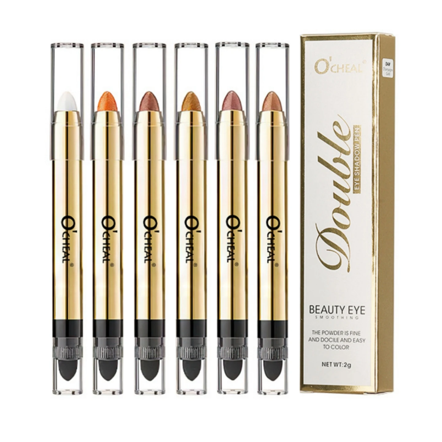 2 in 1 6 colors Waterproof makeup Multi-Stick shimmer eye Shadow Stick glitter Cream make up Eyeshadow Stick Pencil Crayon