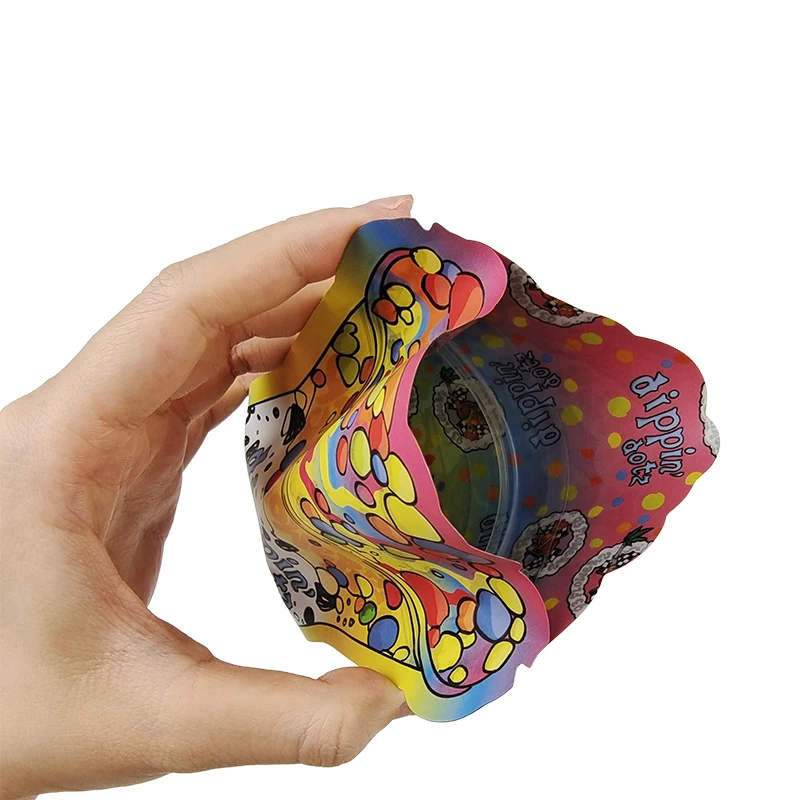 Custom Printed Soft Touch Cali Packs 3.5g Canned Bottle Popcorn Shape Aluminum Foil Smell Proof  7g 35g Edible Die Cut Mylar Bag