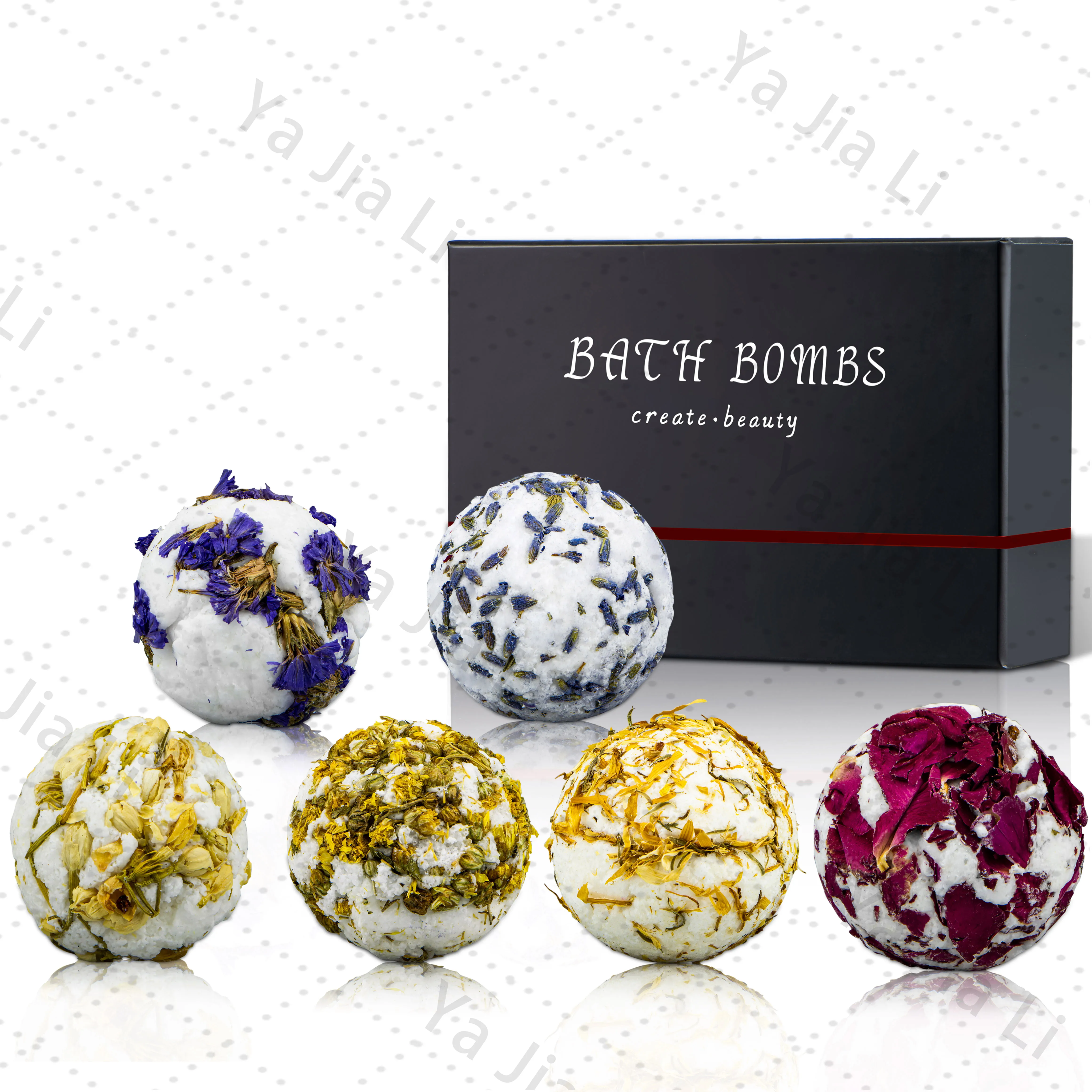 Фабрика в наличии OEM Органическая Ванна fizzier 6 упаковок больших бомбочек для ванны Msds 100% Натуральные сушеные цветы