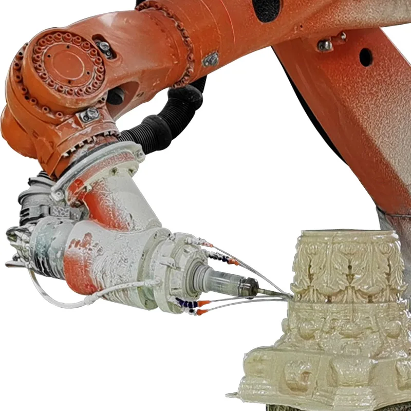HUALONG machinery  marble stone carving engrave 7 Axis Robot Arm CNC 3d sculpture engraving