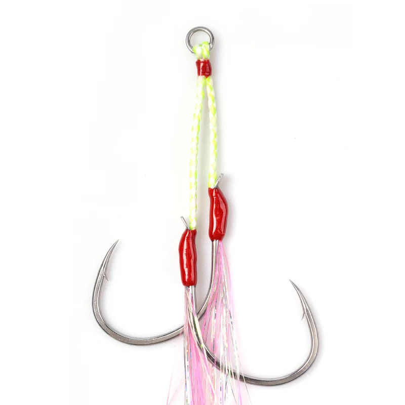 MAG JMFT Jig Assist Wire Strong Hook Sea Slow Jigging Double Feather Jig Head Assist Hook
