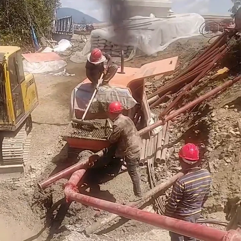 30-40m3/h factory supply large mixer diesel concrete pump for 40mm aggregate size