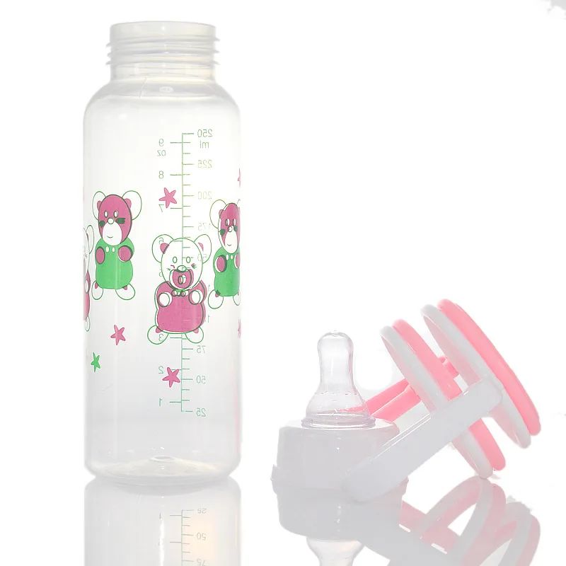 250ml pp baby bottle drinking water feeding anti-fall feeding bottle custom E OM manufacturers wholesale maternal and child supp
