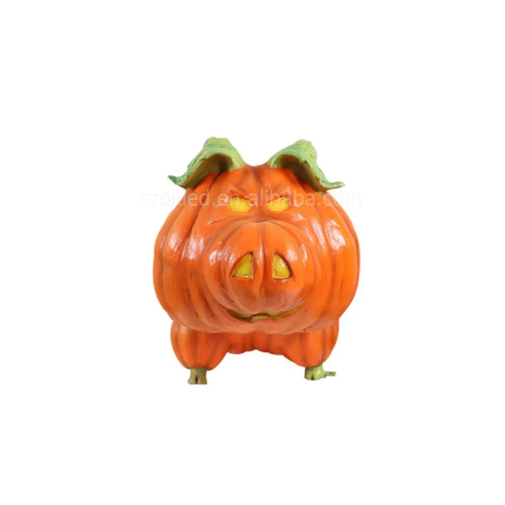 Multiple Large Animal Pumpkin Halloween Scary Pumpkin Statues Decoration Outdoor Fiberglass Giant Haunted Decoration