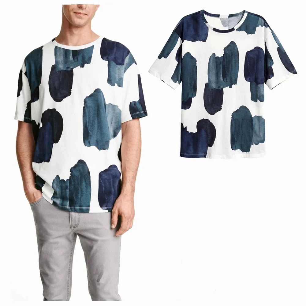 wholesale streetwear o-neck 100% cotton custom printing casual mens T-shirts