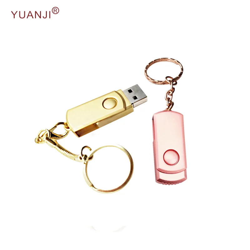Shenzhen Manufacturer Rose Golden Silver Metal USB Stick with Large-capacity