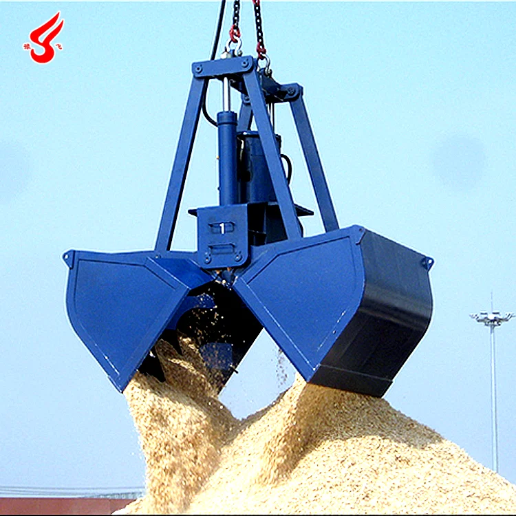 Industrial Use Electric Hydraulic Orange Peel Grab Bucket For Ship Lifting