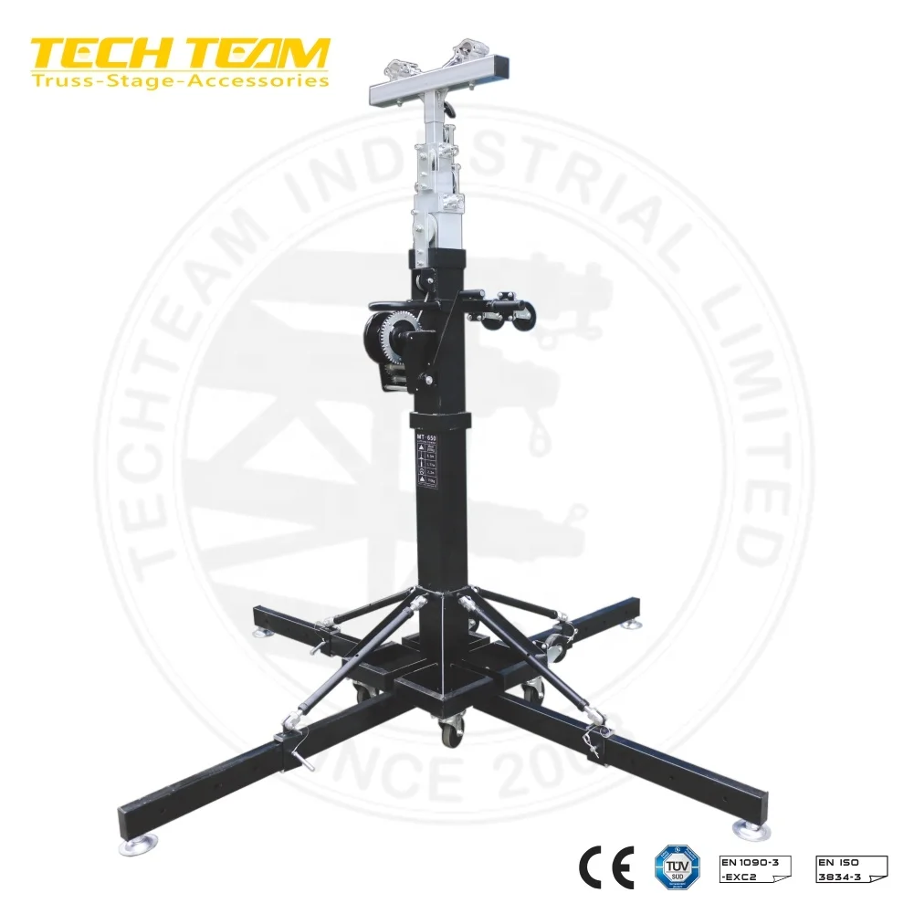 Hot sale 6.5m exhibition booth portable telescopic lifting truss lifting tower for Wedding decoration