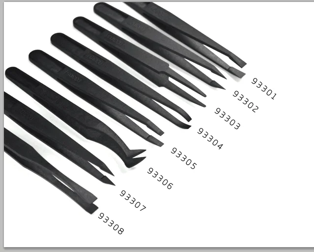 Black ESD Plastic Tweezers