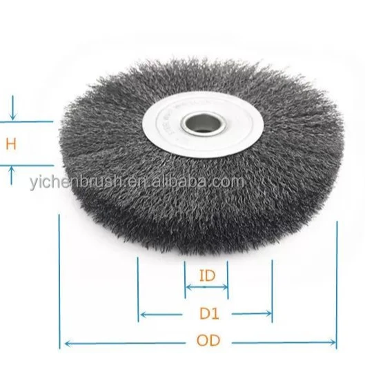 6*3mm Max 4500rpm Thickness 20mm Crimped SS Wire Brush