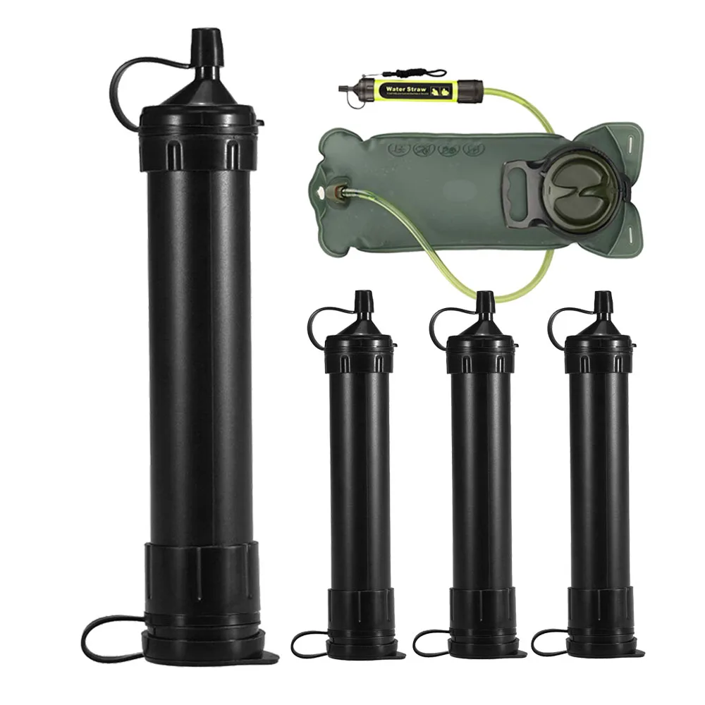 Personal Water Filter Straw Outdoor Portable Filtration Emergency Survival Gear Water Solutions Tactical Gear for Hiking Camping