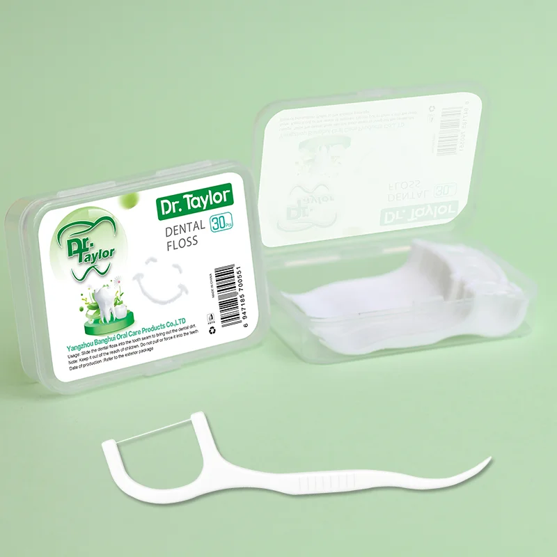 Custom 30packs Factory price Disposable Dental Floss Picks Sticks Cleaning Toothpick Dental Floss Manufacturing