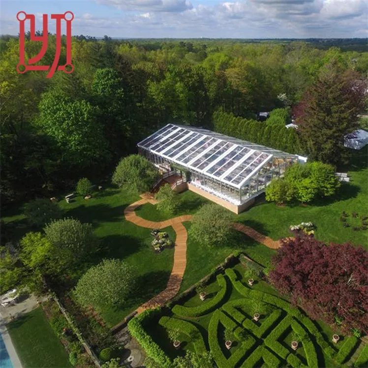 Heavy duty aluminum frame 15m span commercial clear wedding tent marquee transparent party tent outdoor for 500 people