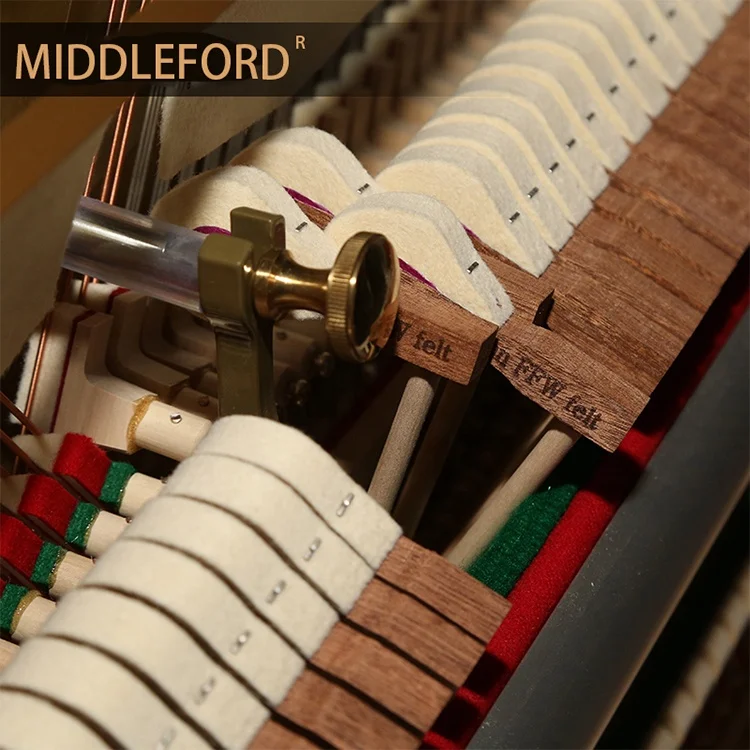 Middleford Mahogany Polish Mini Wooden Upright Piano for Sale 110