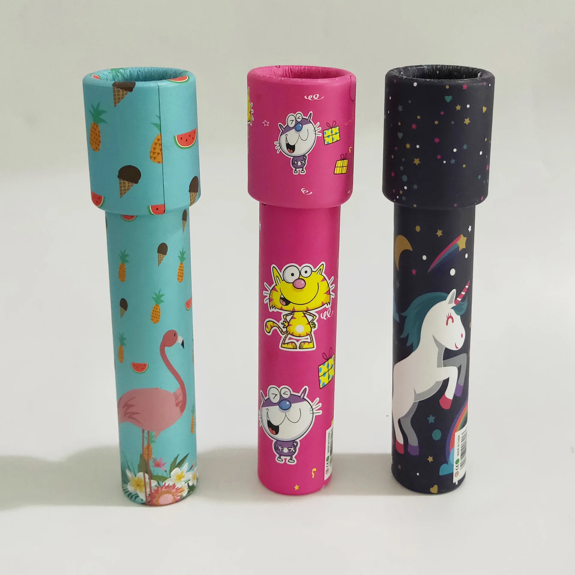 Magic Prism Toy Rotatable Paper Kaleidoscope Small Size Children Interesiting Spin Paper Cartoon Kaleidoscope