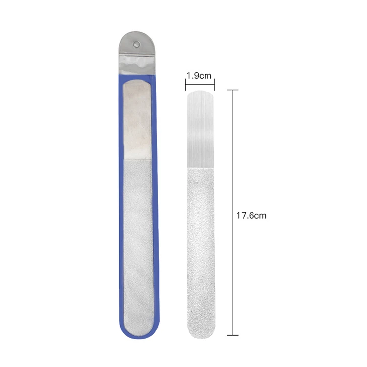 Professional Diamond Stainless Steel Double Side Nail File metal files for nail