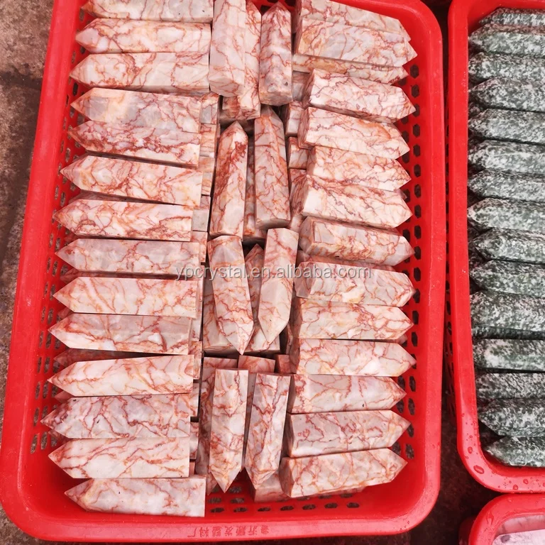 High Quality Natural Rednet Quartz Crystal  Point White Crystal Tower Wholesale